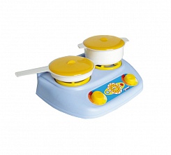 Детский кухонный набор с газовой плитой, кастрюлей и сковородой (Спектр, У528sim)